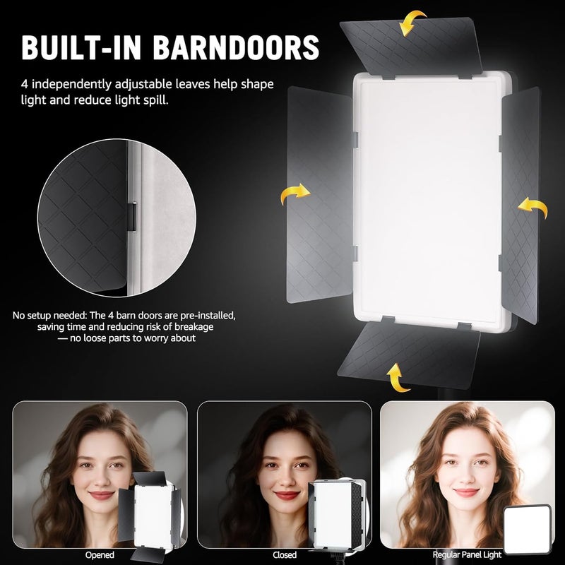 Arsoer 36W Photography Lighting, Bi-Color 2700K-6500K Studio Lights with Remote& Display, CRI95+ 72” Video Lighting for Video Recording/YouTube/TikTok/Live Streaming/Ins - Image 4